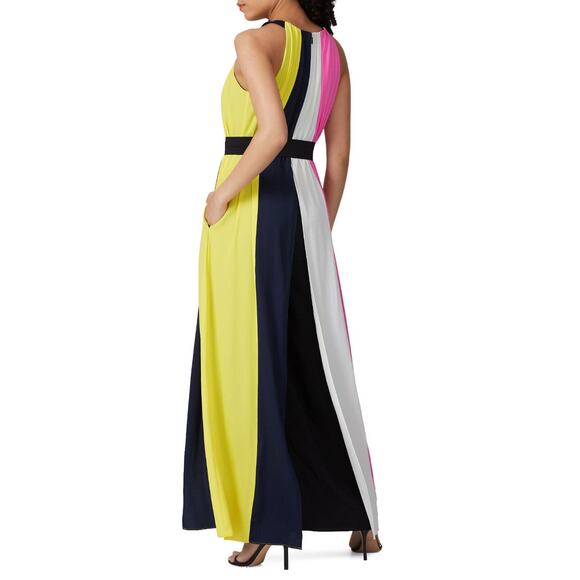 Great Jones Wide Leg Color Block Jumpsuit, Sleeveless, Pockets, size XS - Picture 4 of 8